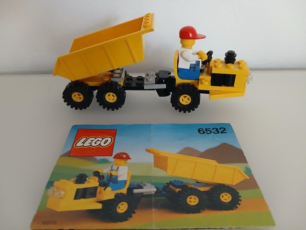 Legoland 6592 vintage compleet - Tractor Kiepwagen Chauffeur, Ophalen, Gebruikt, Lego, Compleet