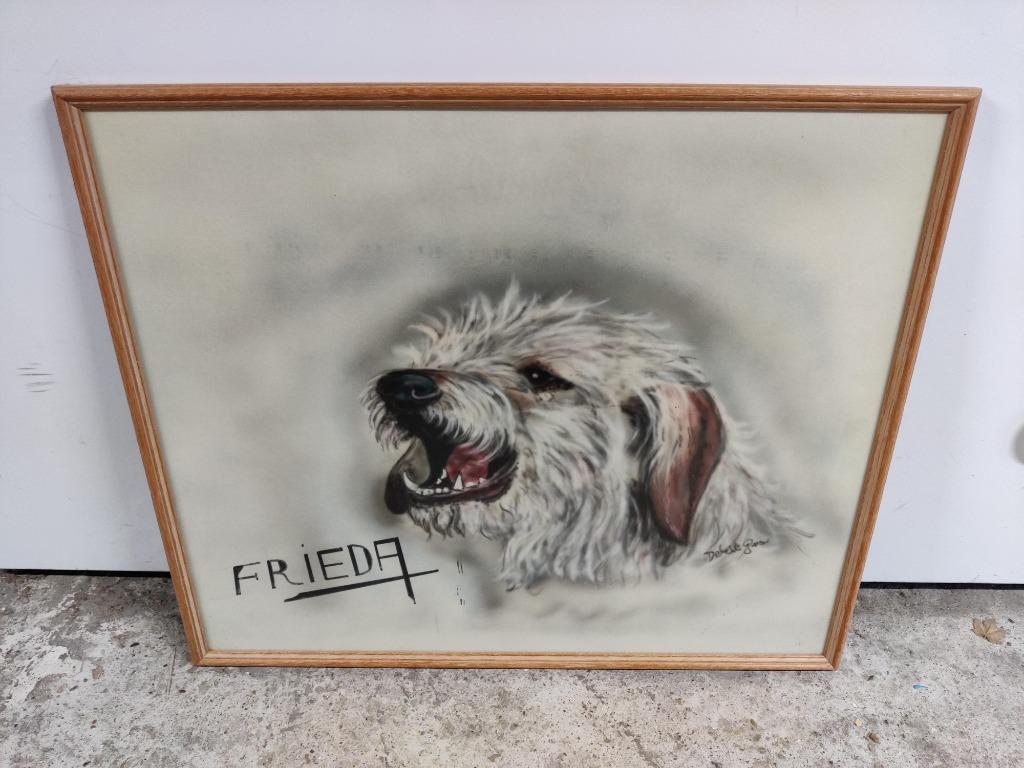 Mooie tekening met hond Frieda, Enlèvement ou Envoi, Utilisé, Dessin