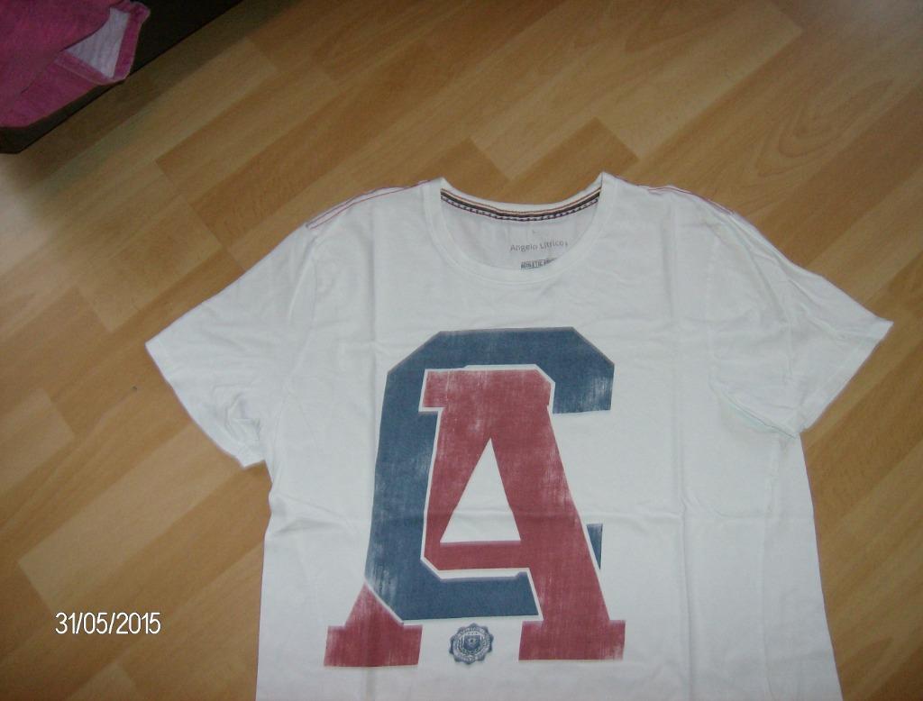 T-shirt wit merk angelo litricio - maat l, Kleding | Heren, T-shirts, Maat 52/54 (L), Angelo Litrico, Wit, Ophalen of Verzenden