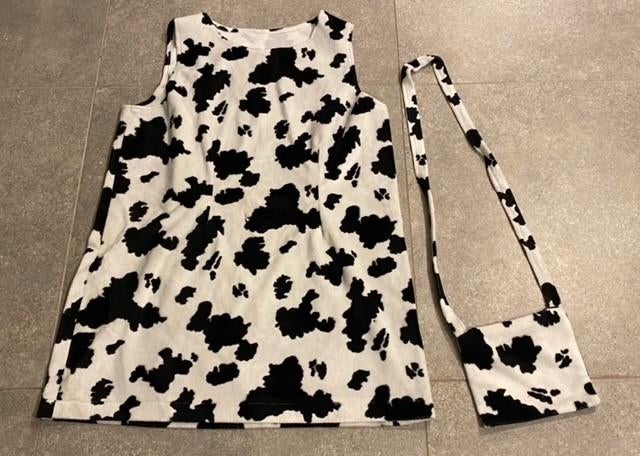 Verkleedkledij met koeprint, Kleding | Dames, Ophalen of Verzenden, Zo goed als nieuw, Maat 42/44 (L), Kleding