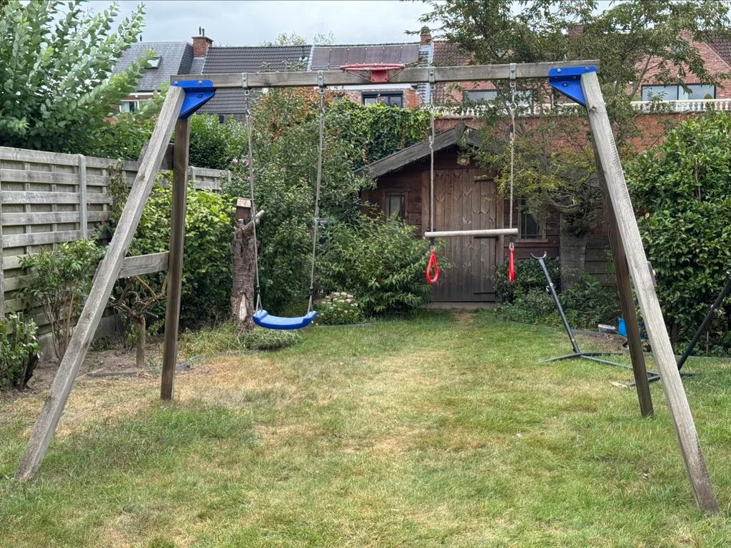 Schommel met trapeze, Kinderen en Baby's, Speelgoed | Buiten | Speeltoestellen, Gebruikt, Schommel, Ophalen