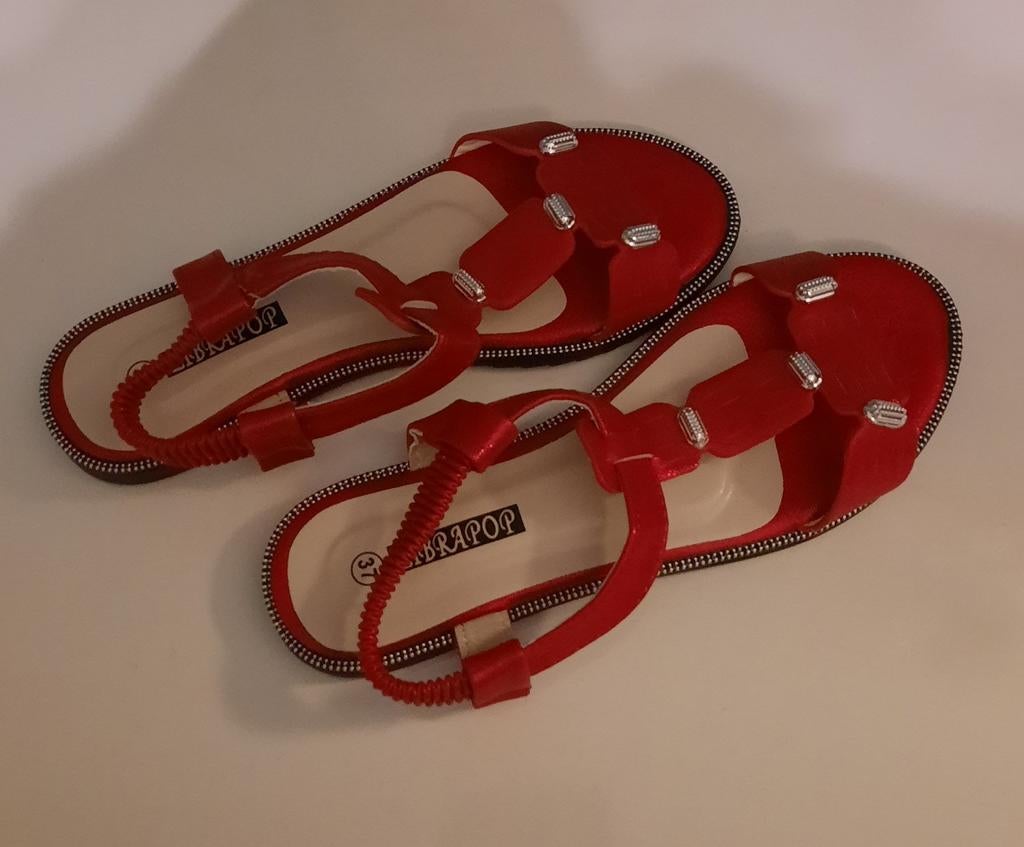 NIEUWE libra pop open sandalen "37", Libra pop, Nieuw, Rood, Sandalen of Muiltjes