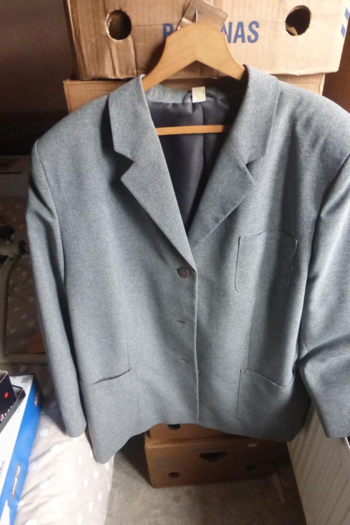 jas grijs dames grijs grote maat maat 52, Kleding | Dames, Jassen | Winter, Zo goed als nieuw, Maat 46/48 (XL) of groter, Grijs