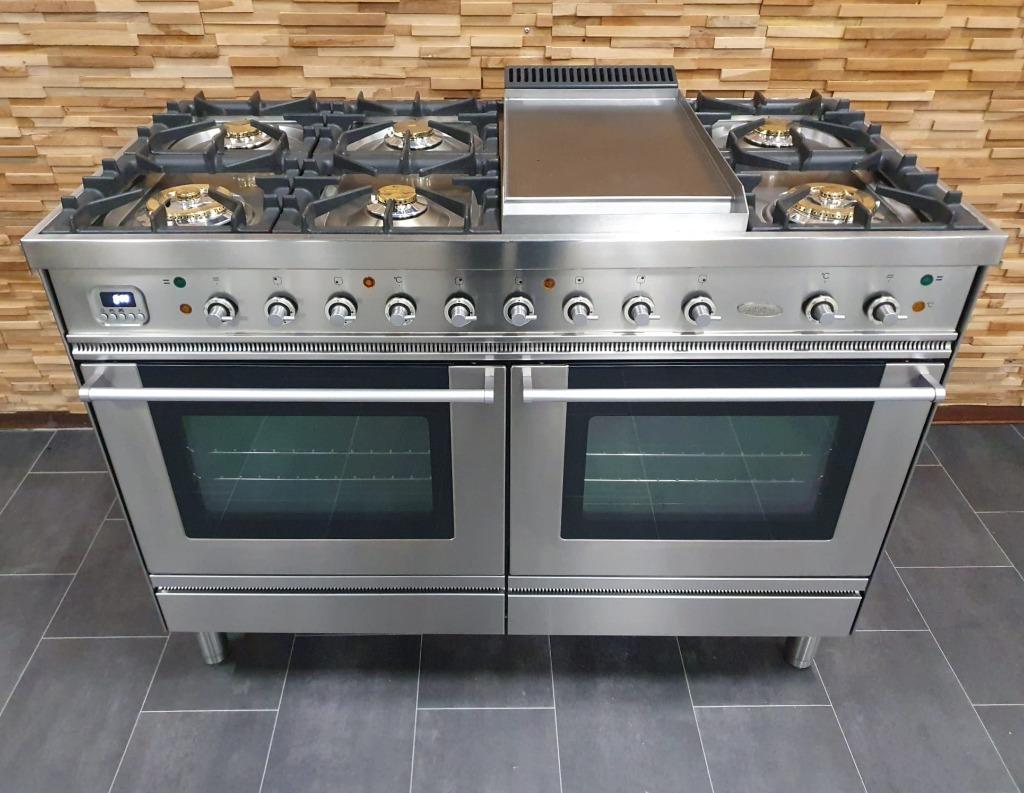 🔥Luxe Boretti Fornuis 120cm RVS 2 multifunctionele ovens!, 60 cm of meer, Ophalen of Verzenden, Zo goed als nieuw, Energieklasse A of zuiniger