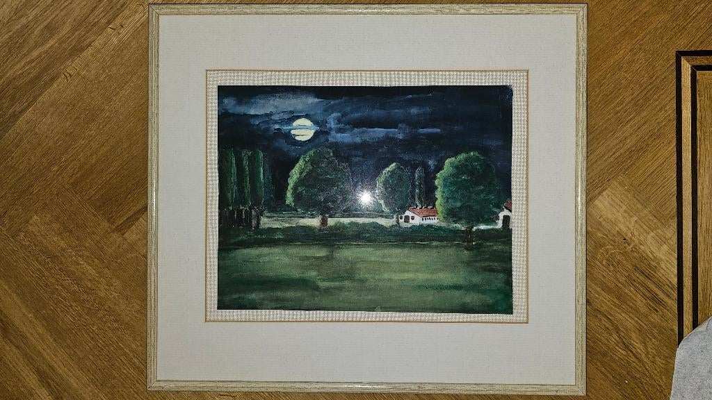 Toon Hermans uniek werk  Gouache, Ophalen