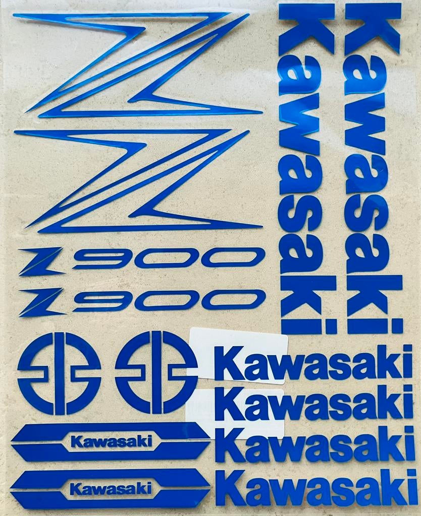 Set d'autocollants Kawasaki bleu, Enlèvement