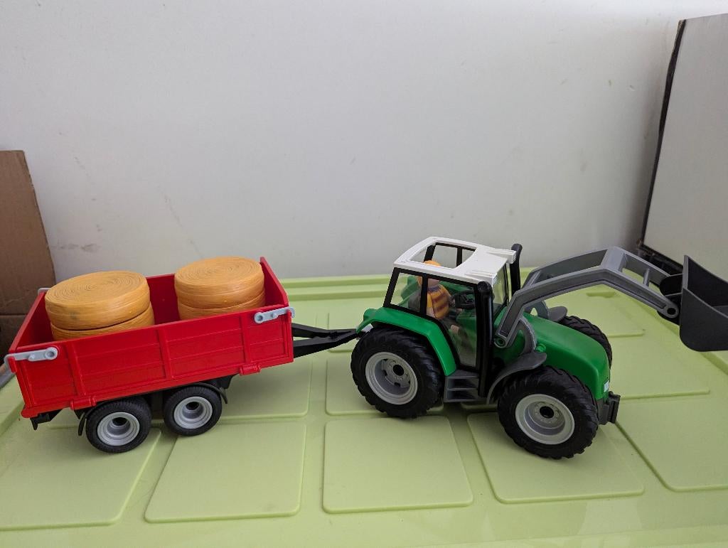 Playmobil Tractor met aanhangwagen - 6130, Ophalen, Gebruikt, Complete set