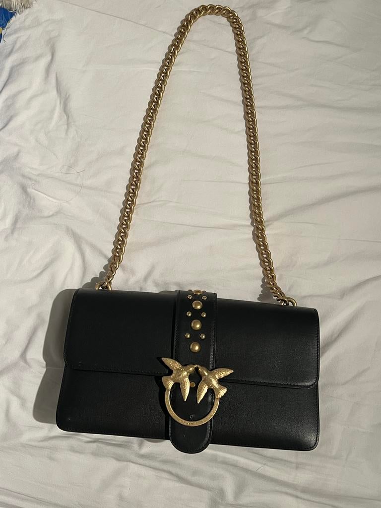 Pinko Love Bag, Ophalen, Gebruikt, Zwart, Avondtasje