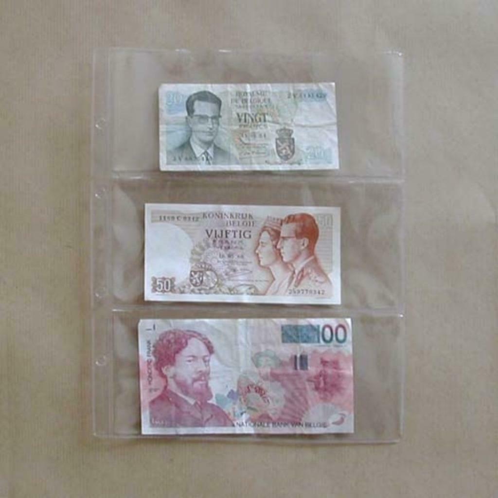 25 inlegbladen FDC met 2 of 3 vakken voor bankbiljetten, Ophalen of Verzenden