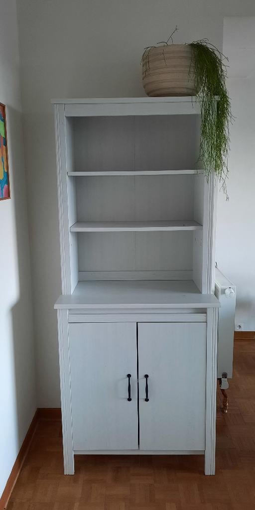 Hoge kast met 2 deuren, Ophalen, Gebruikt, 50 tot 100 cm, Tijdloos