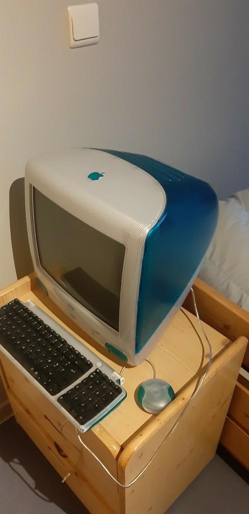 Imac Apple blue met origineel toetsenbord en muis, Enlèvement