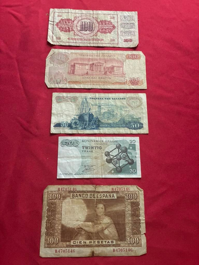 Billets anciens, Enlèvement, Belgique