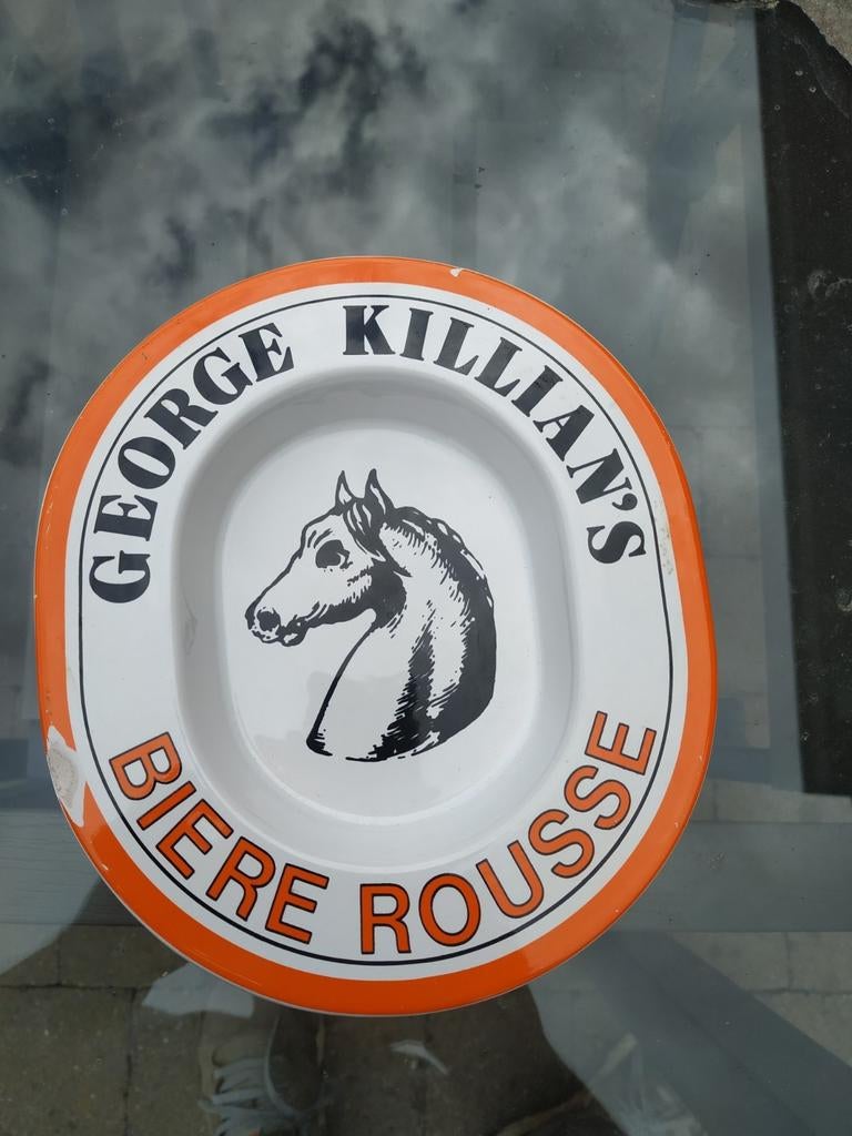 Desvres asbak voor rood bier van George Killian, Ophalen of Verzenden, Gebruikt, Overige typen