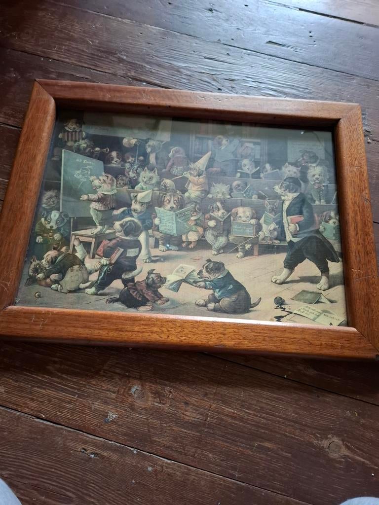 Frame met honden., Antiek en Kunst, Ophalen