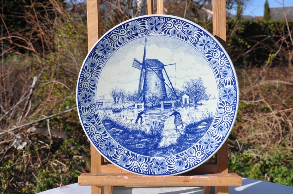 plat mural delft blauw patineur chemkefa (G), Enlèvement ou Envoi