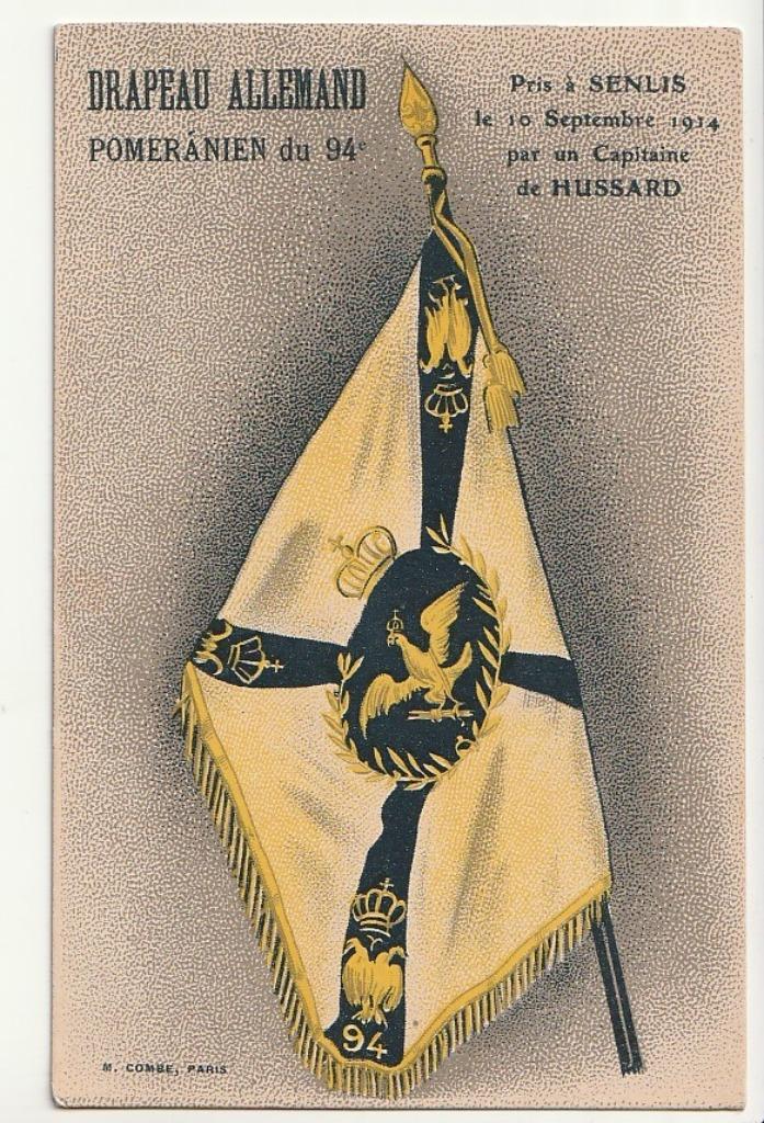 Pommerse Duitse vlag 1914 genomen door een huzaarkapitein, Verzenden, Ongelopen, Politiek en Historie