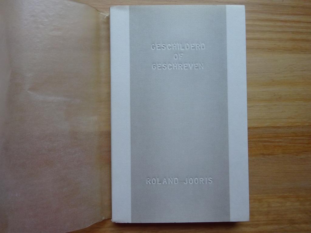Roland Jooris, Geschilderd of Geschreven, 1992, Livres, Littérature, Comme neuf, Belgique, Enlèvement ou Envoi