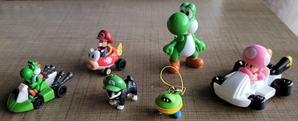 Super Mario: 6 figuurtjes, Verzamelen, Ophalen of Verzenden, Gebruikt