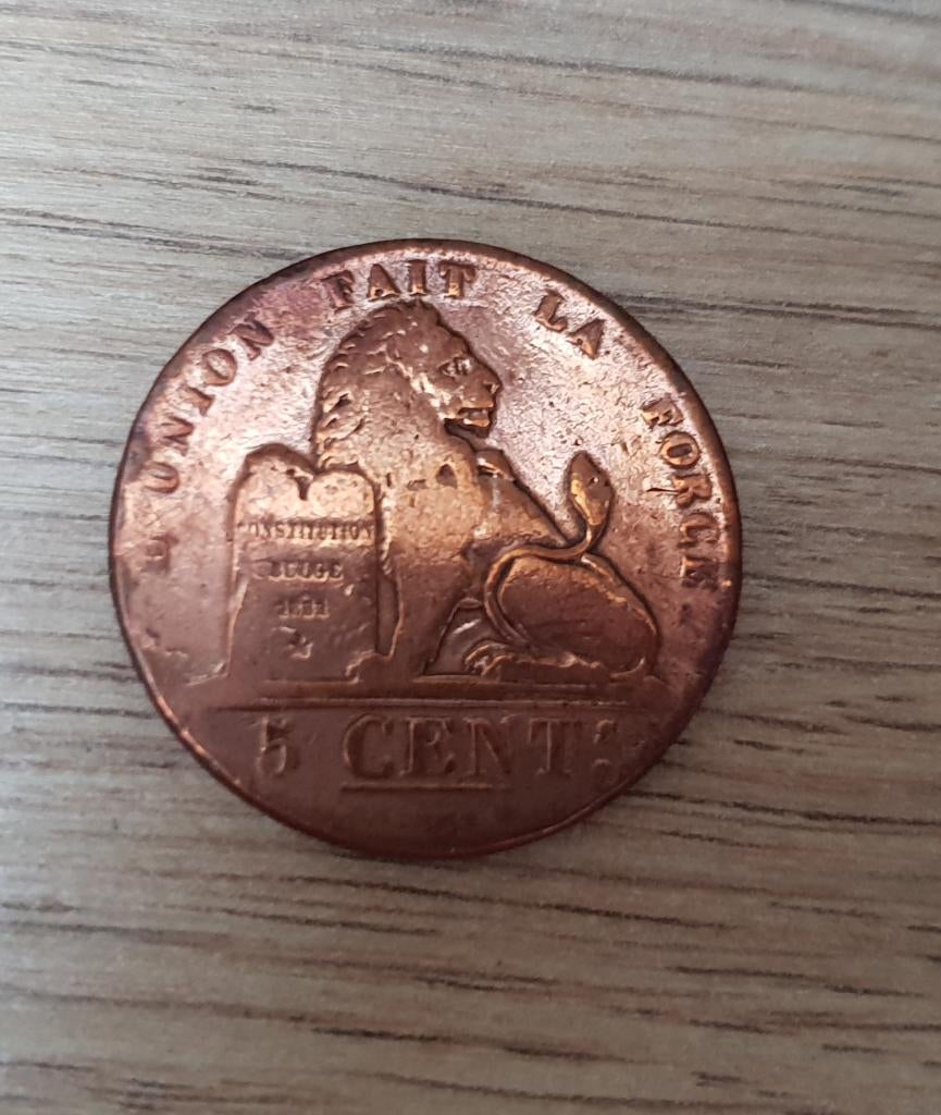 5 centimes - Léopold Ier 1833, Enlèvement ou Envoi
