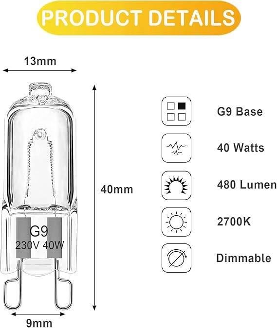 Lampe halogène G9 pour four | LIVRAISON GRATUITE, Neuf, -, EASYIVY, -