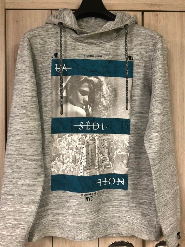 Sweater : 2nd Precinct : maat M, Maat 48/50 (M), Ophalen of Verzenden, Zo goed als nieuw, Grijs