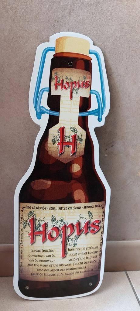 Plaque émaillée bière Hopus, Enlèvement ou Envoi, Neuf, Panneau publicitaire