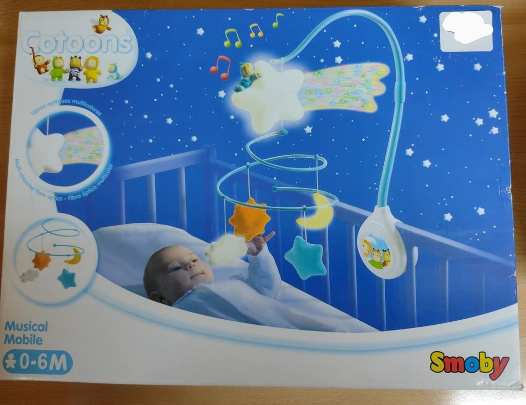 Smoby cotoons mobiel met muziek, Kinderen en Baby's, Ophalen of Verzenden, Zo goed als nieuw, Mobiel