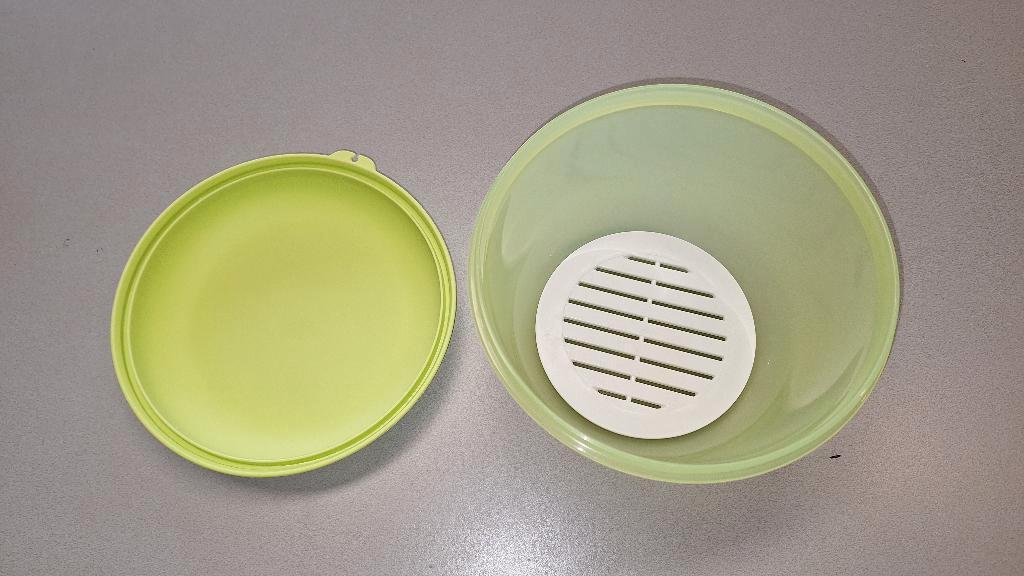 Tupperware Knapper Vers bewaar krop salade 2 liter, Ophalen of Verzenden, Gebruikt, Groen