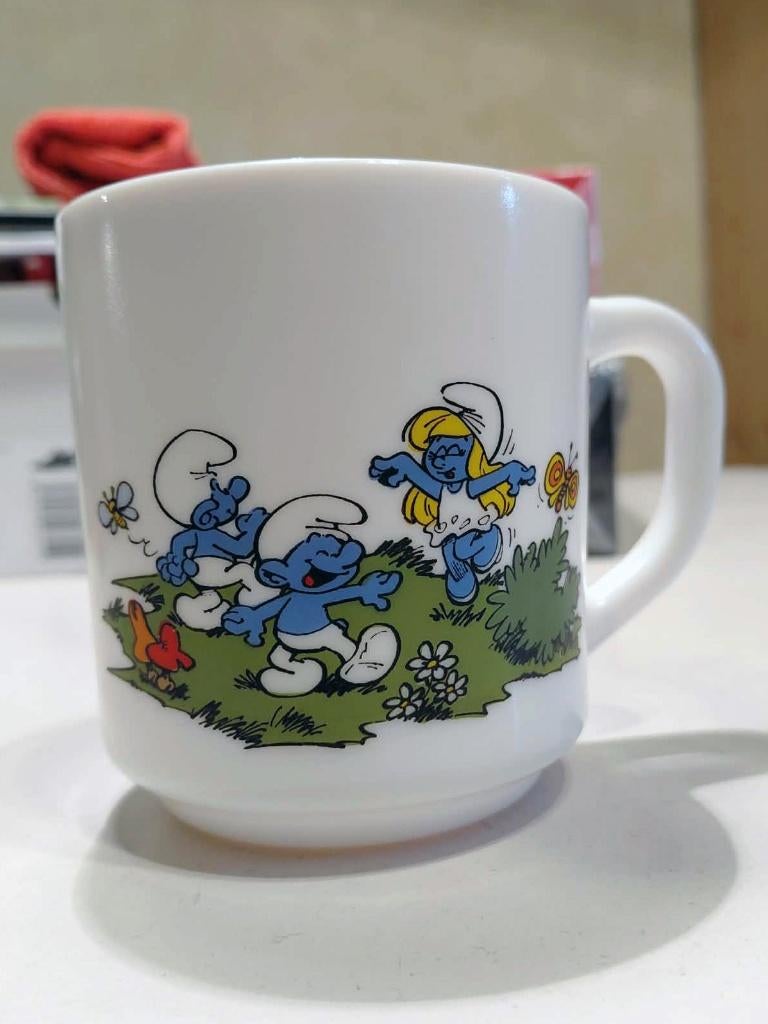Tasse/Mug Arcopal Schtroumpf - 1985, Enlèvement ou Envoi, Utilisé, Autres matériaux, Autres styles