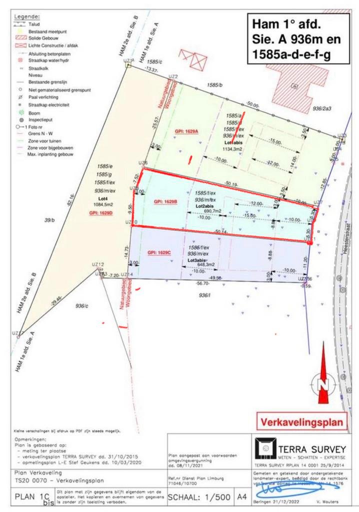 Bouwgrond halfopen 6,90are LOT2 in een doodlopende straat, 3945 Oostham, Ventes sans courtier, 500 à 1000 m²