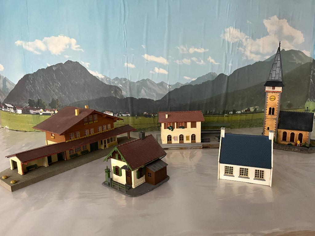 Lot modeltreinlandschap HO, Hobby en Vrije tijd, Ophalen of Verzenden, Gebruikt, Brug, Tunnel of Gebouw, Overige merken