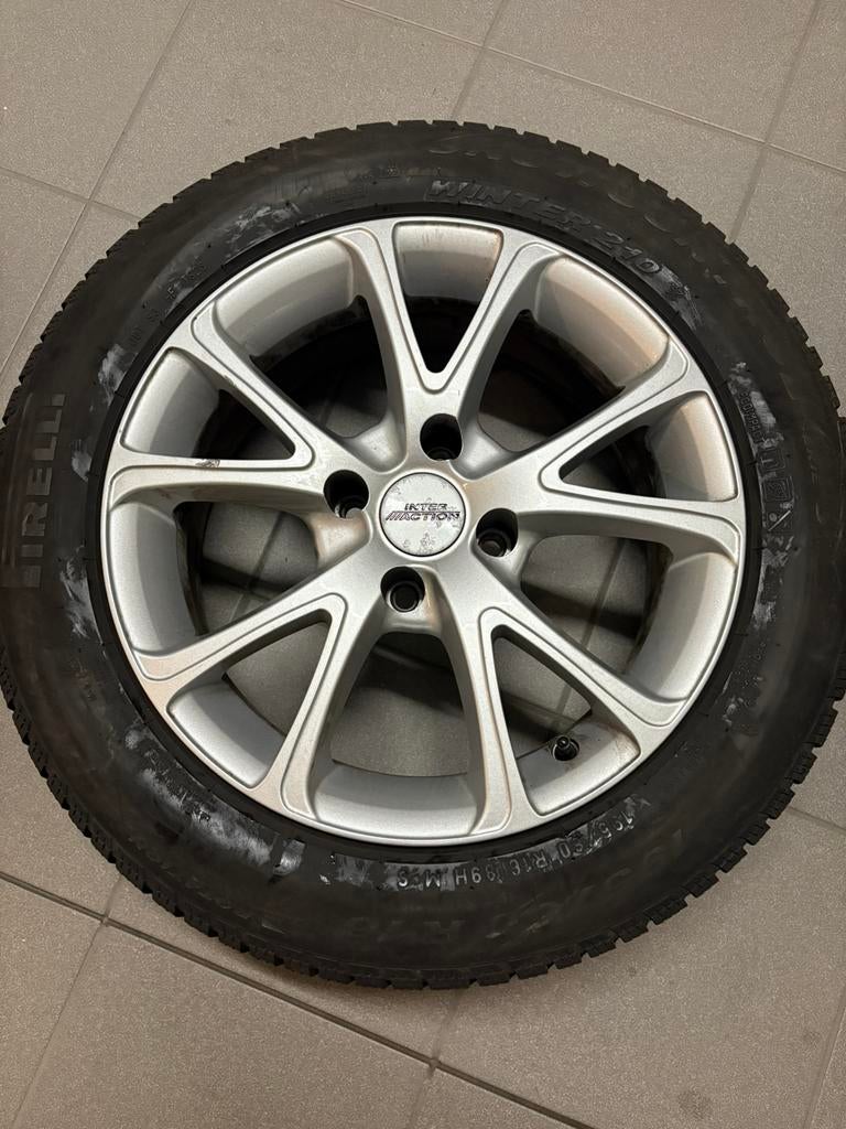Winterbanden op alu velg, Auto-onderdelen, Banden en Velgen, Ophalen, Gebruikt, Velg(en), 16 inch