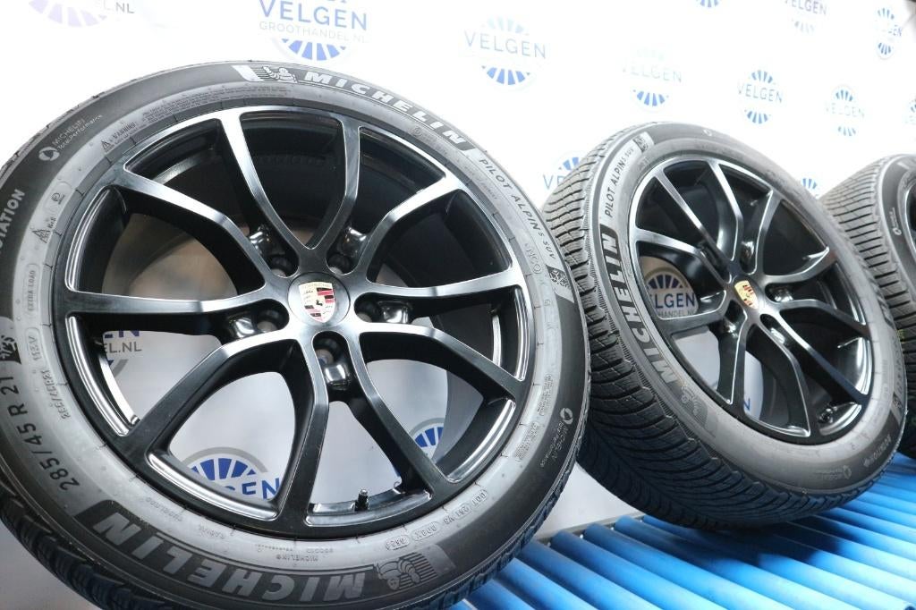 Porsche Cayenne coupe winterbanden origineel 21 inch 5x130, Gebruikt, 285 mm, Banden en Velgen, Personenwagen