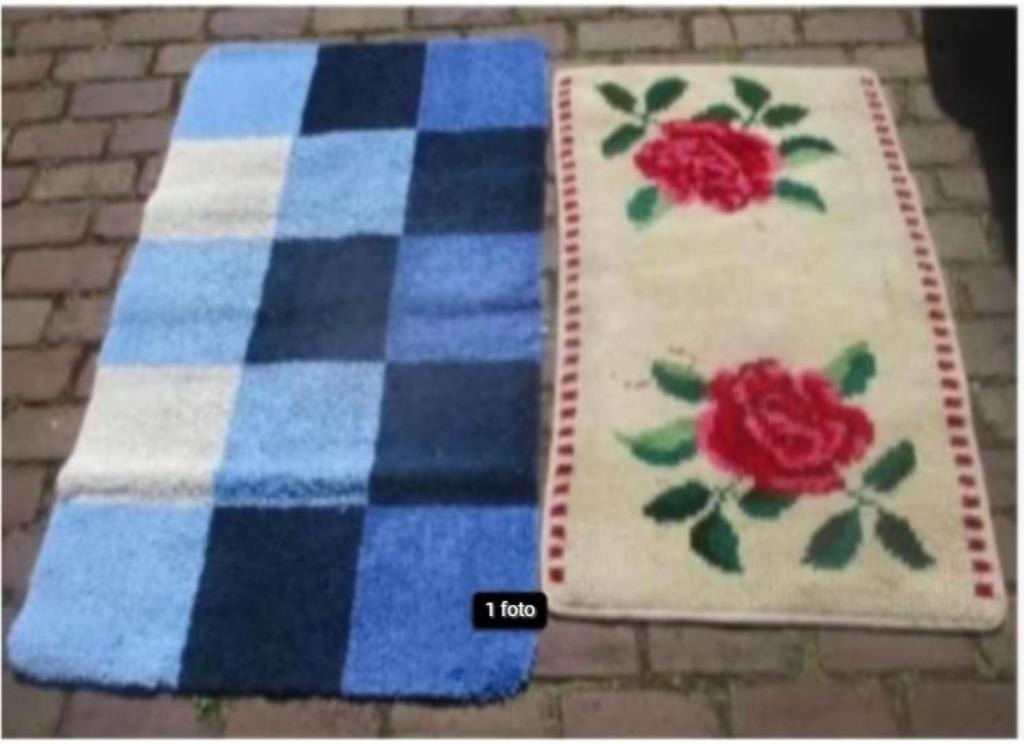 2 Leuke Retro Tapijten - 115x66 en 96x56, Huis en Inrichting, Stoffering | Tapijten en Vloerkleden, Ophalen of Verzenden, Gebruikt
