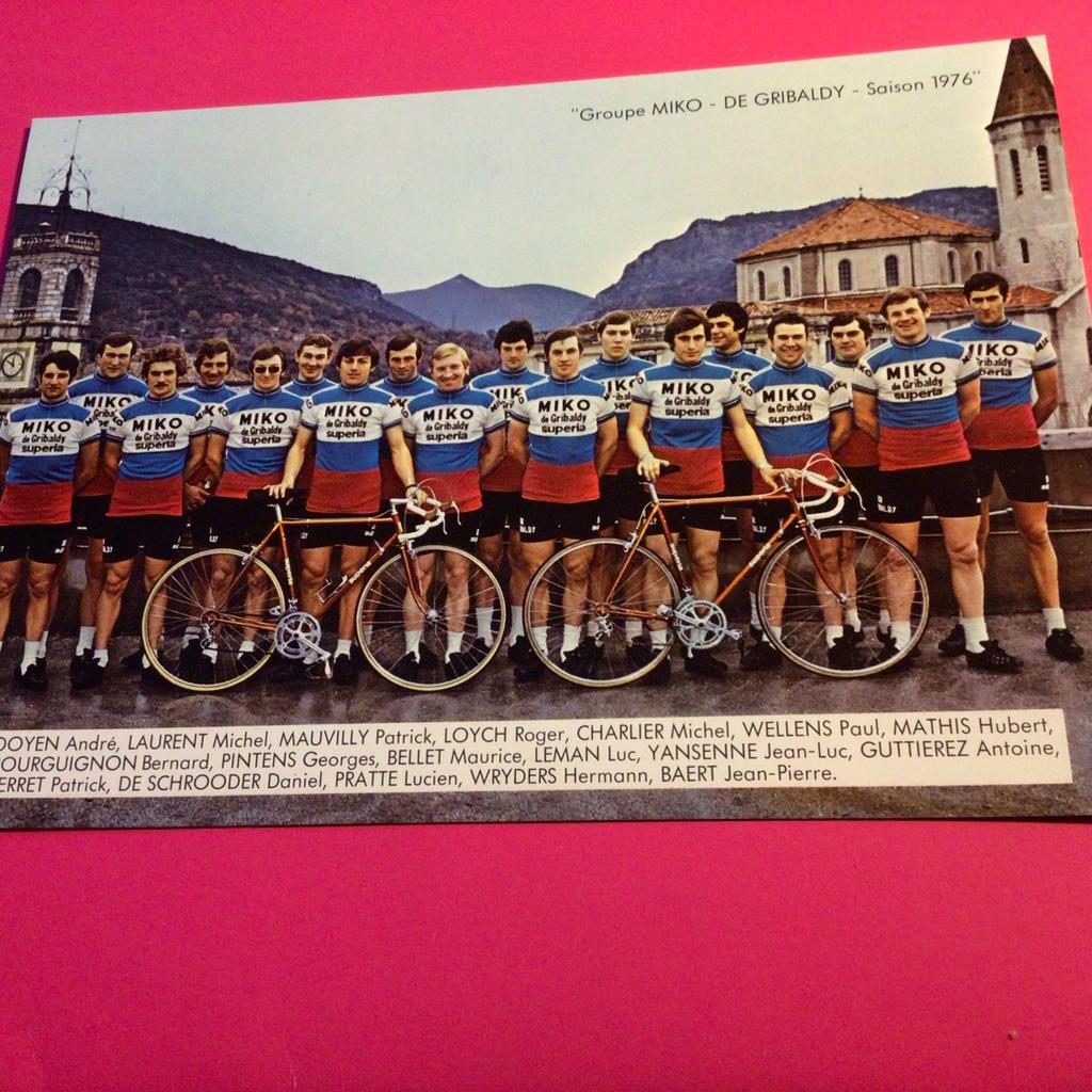 wielerkaart 1976 team miko georges pintens, paul wellens, Verzenden, Zo goed als nieuw