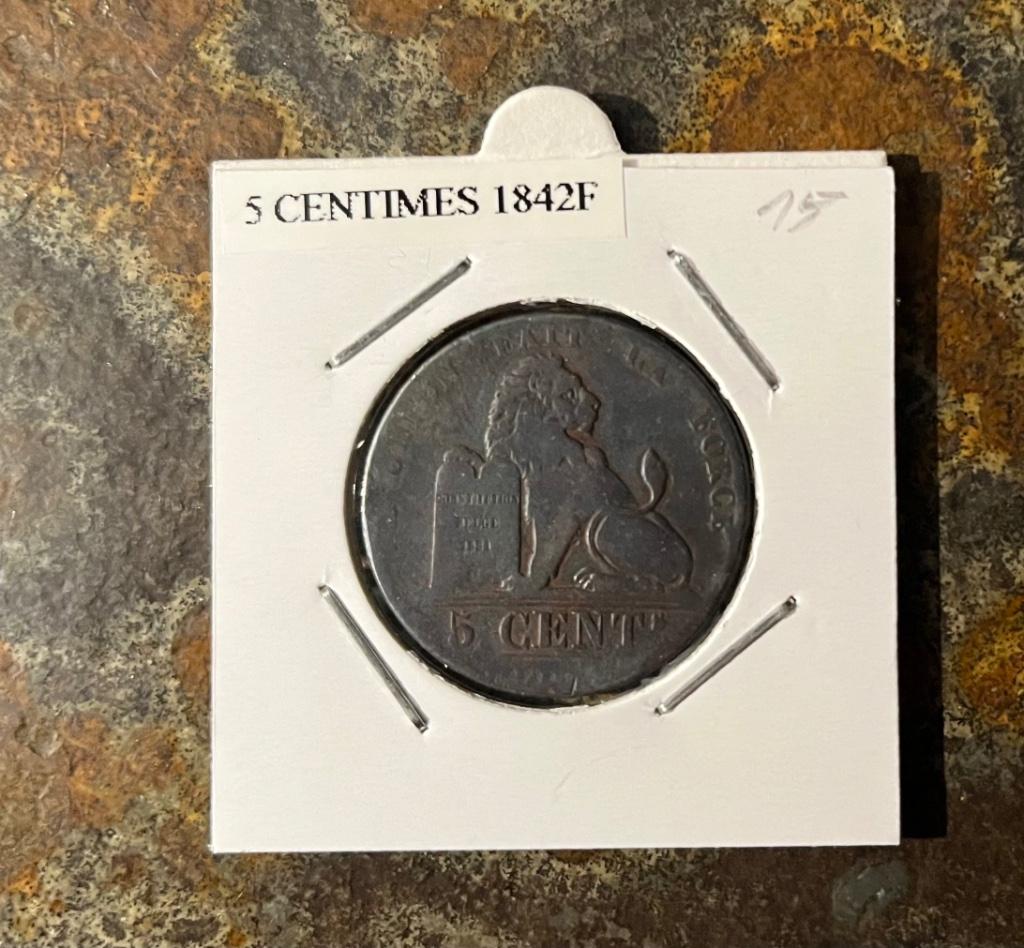 LEOPOLD 1er - 5 CENTIMES 1842, Enlèvement ou Envoi