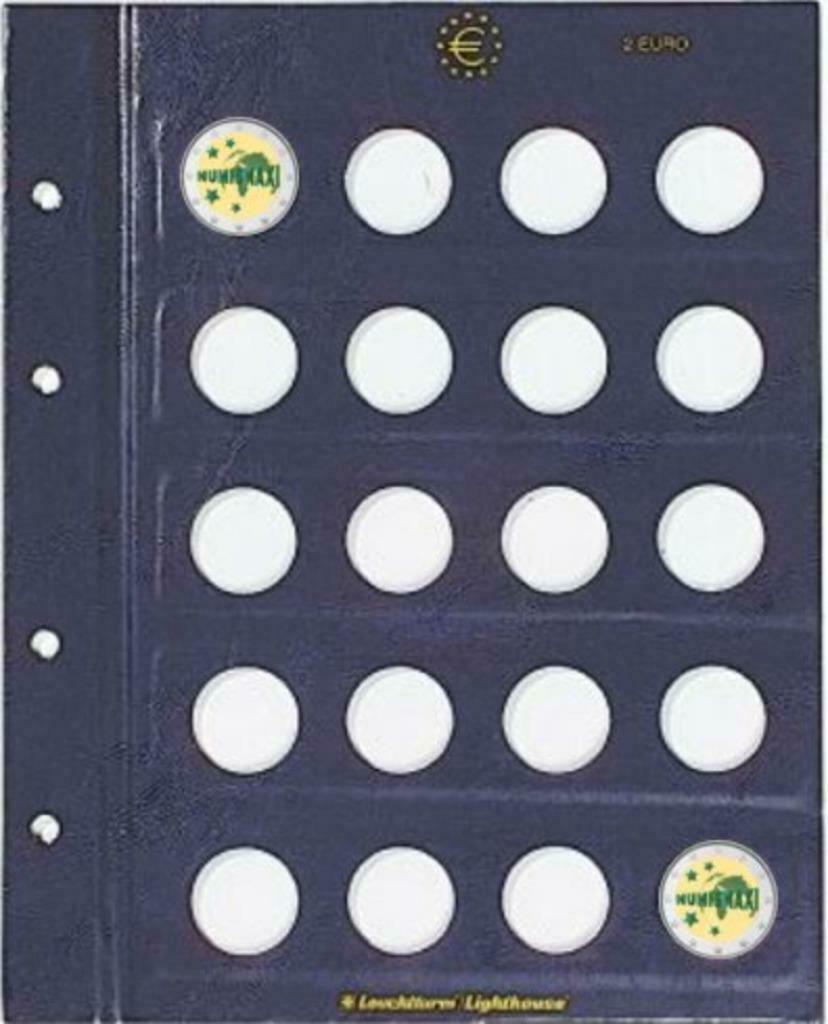 2x Leuchtturm Vista blad voor 2 euromunten, Postzegels en Munten, Ophalen of Verzenden, 2 euro