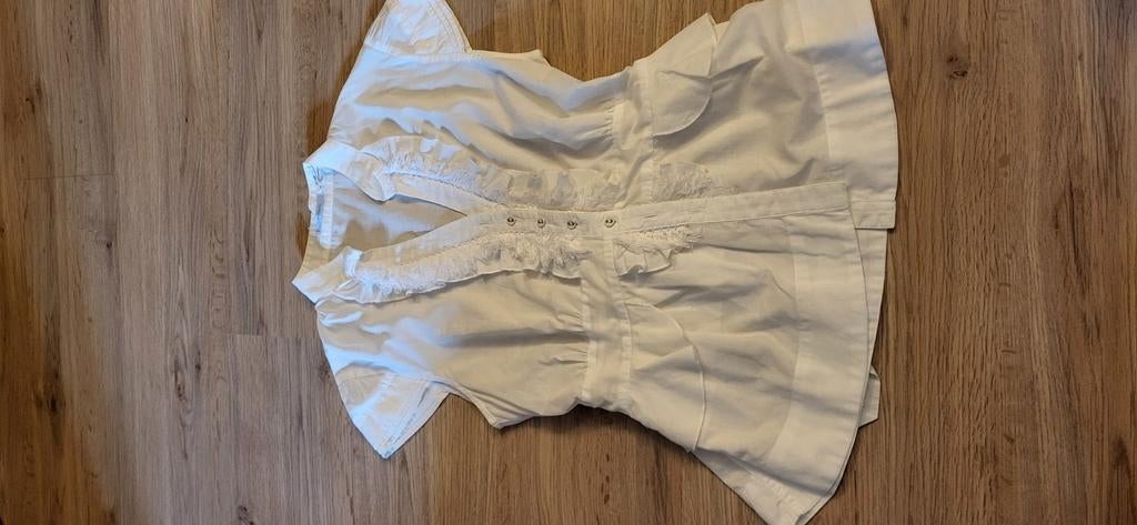 Heel fijn wit bloesje Tintoretto, Kleding | Dames, Ophalen of Verzenden, Zo goed als nieuw, Maat 38/40 (M), Wit