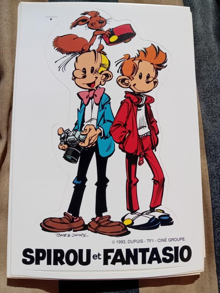 Autocollant Spirou & Fantasio, Collections, Enlèvement ou Envoi, Neuf