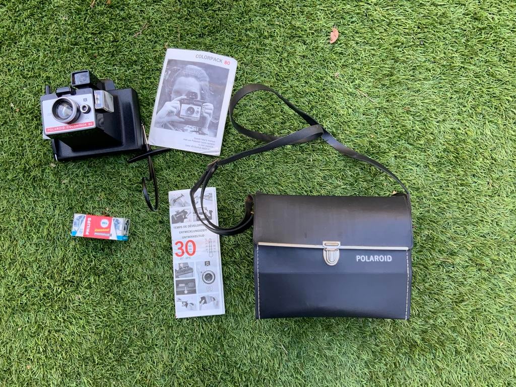 Vintage Polaroid Colorpack 80 inklusief cameratas, Ophalen of Verzenden