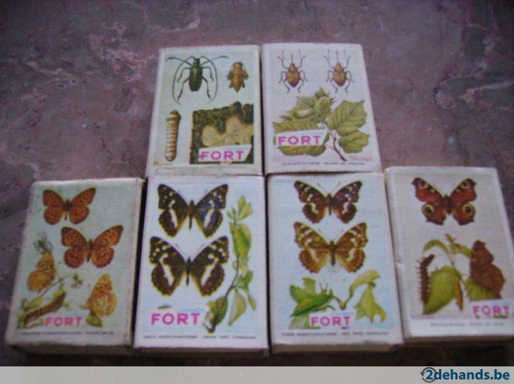 luciferdoosjes vlinders insecten fort, Verzamelen, Ophalen of Verzenden, Gebruikt, Luciferdoosjes of -merken