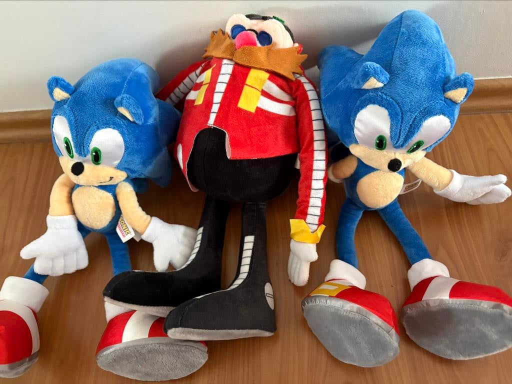 Sonic en dokter Eggman knuffels, Ophalen of Verzenden, Zo goed als nieuw