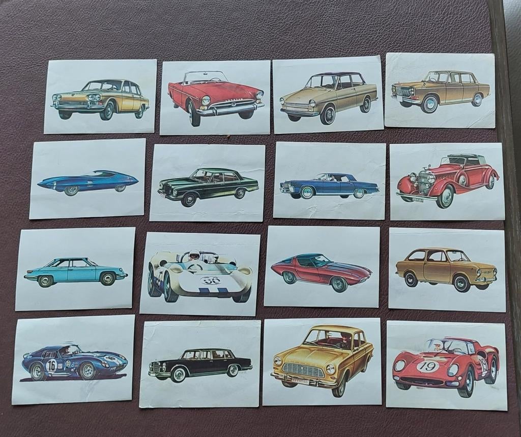 Chromo's Jacques chocolade.  Auto's 1966. 29 stuks, Ophalen of Verzenden, Gebruikt