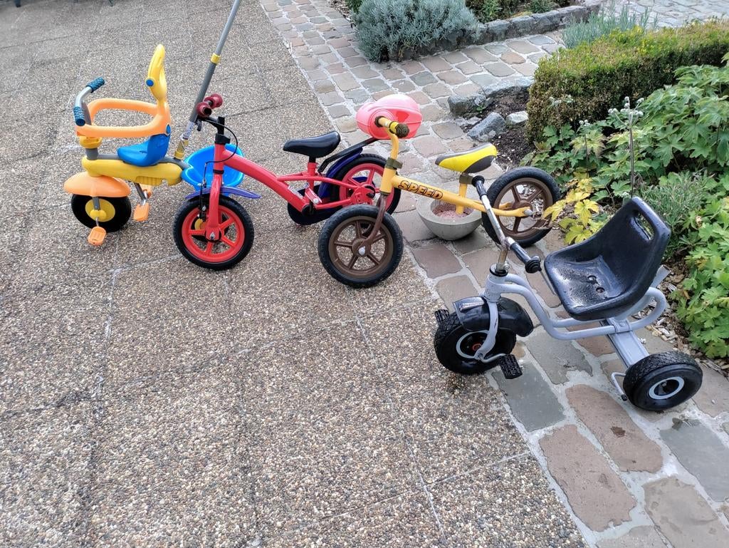 Kinderfietsen, Fietsen en Brommers, Fietsen | Driewielers, Gebruikt, Duwstang, Ophalen