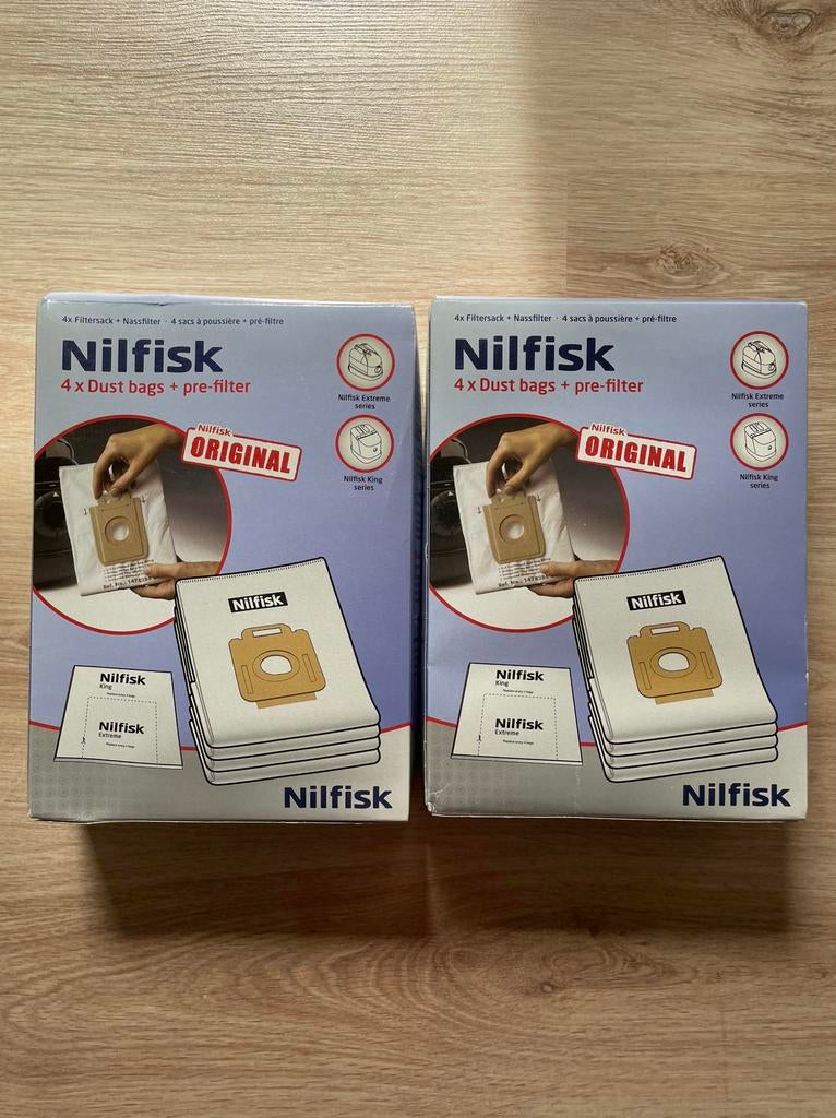 2 nieuwe dozen Nilfisk stofzuigzakken . King & Extreme., Ophalen of Verzenden, Nieuw, Stofzuiger