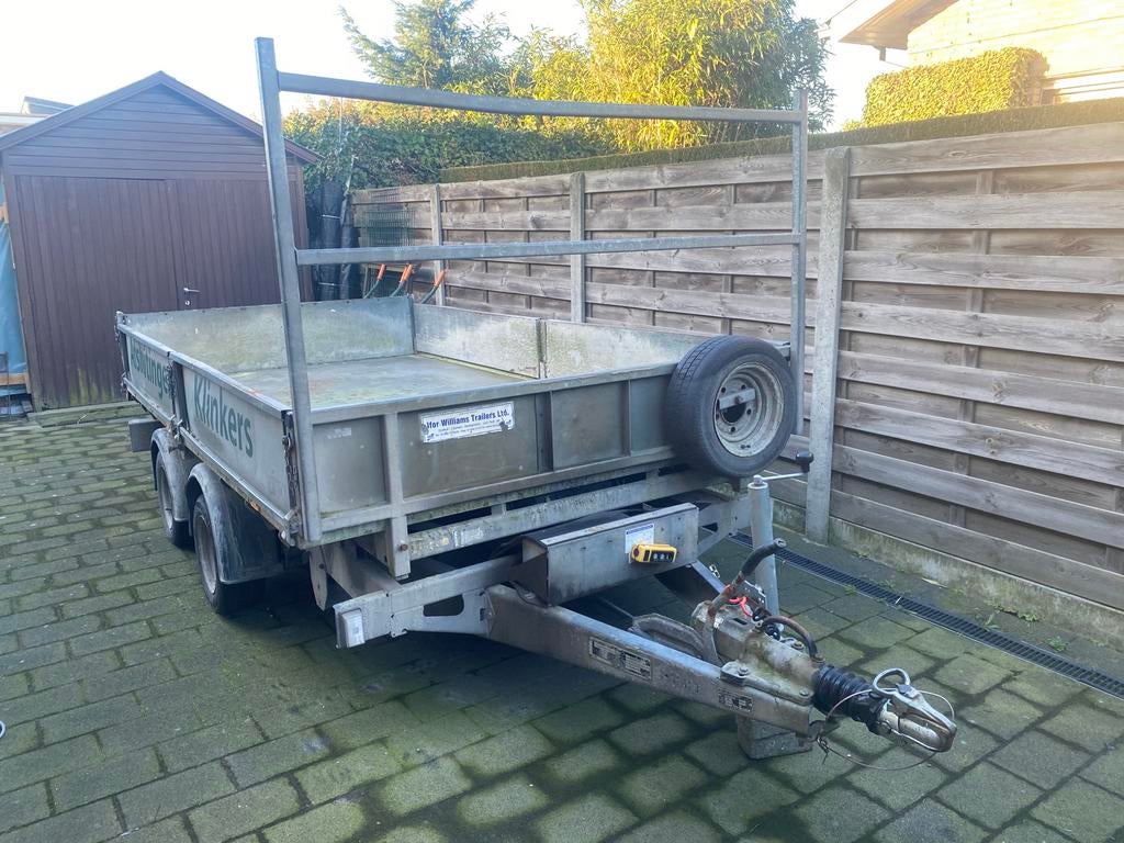 3,5T kipper aanhangwagen Ifor Williams, Auto diversen, Aanhangers en Bagagewagens, Ophalen, Gebruikt