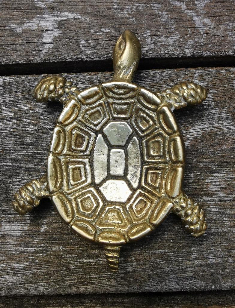 Schaaltje schildpad - koper/messing - juwelenschaaltje asbak, Enlèvement ou Envoi, Cuivre