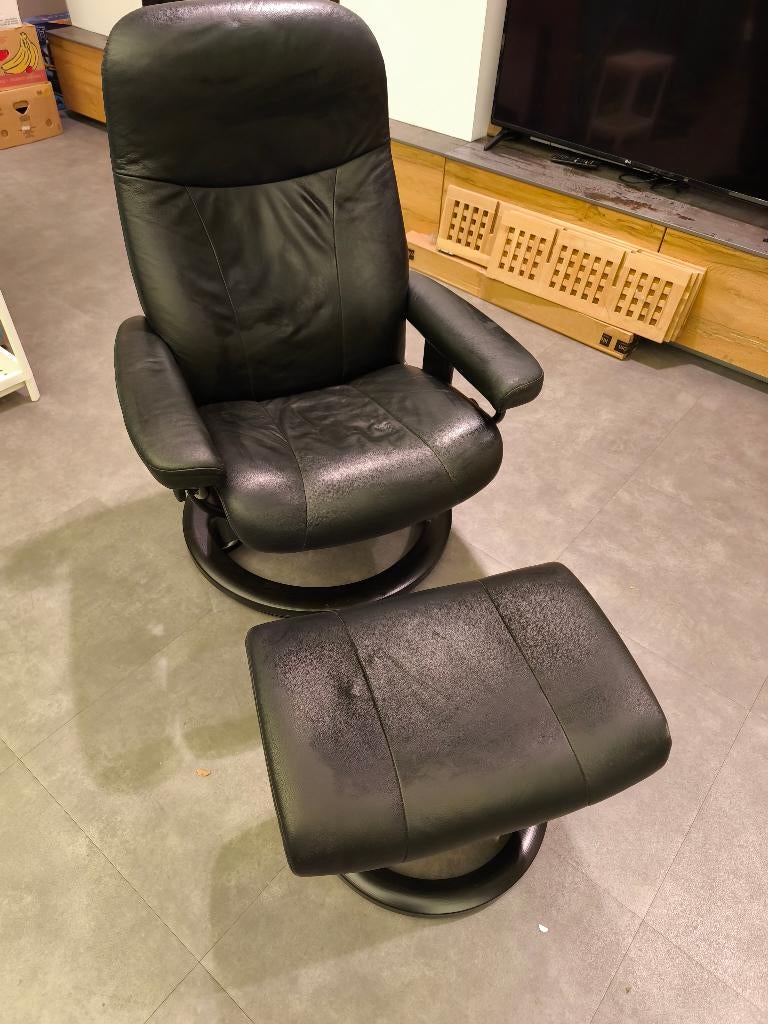 Relax zetel Stressless Consul - Classic - Noblesse, Huis en Inrichting, Fauteuils, Ophalen, Zo goed als nieuw, Leer