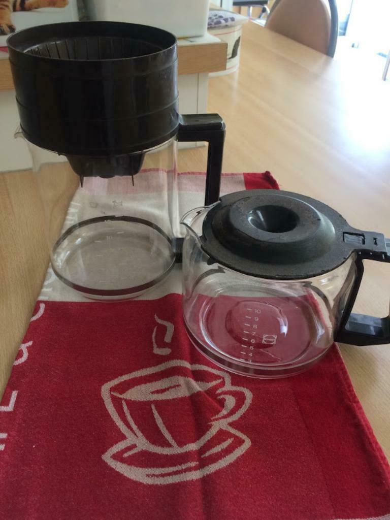 Koffiekan in glas(2), Maison & Meubles, Cuisine | Vaisselle, Utilisé, Autres types, Verre, Enlèvement