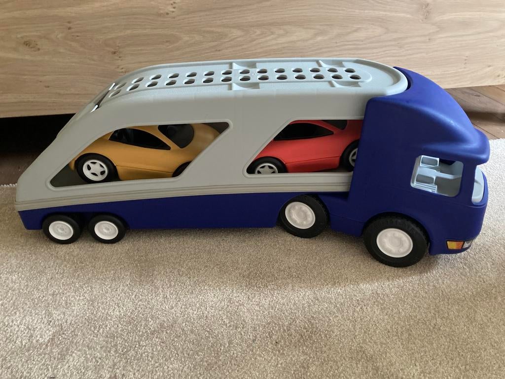 Little tikes vrachtwagen met 2 autos, Ophalen, Zo goed als nieuw